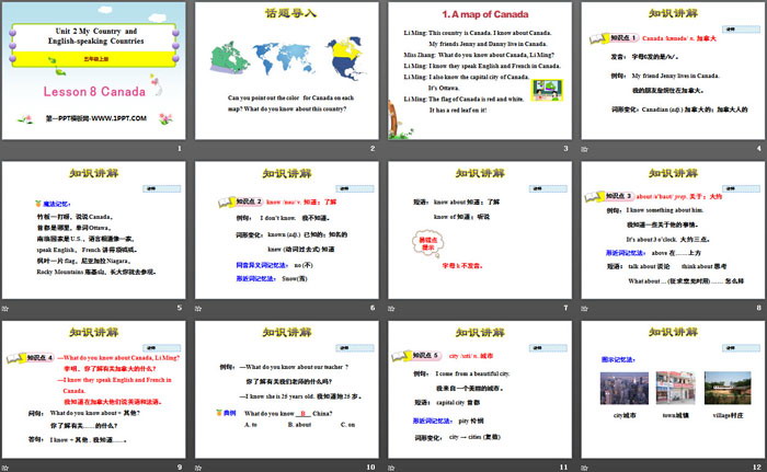 图片[2]-《Canada》My Country and English-speaking Countries PPT教学课件-第一PPT