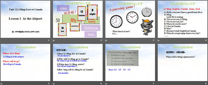 图片[2]-《At the Airport》Li Ming Goes to Canada PPT-第一PPT