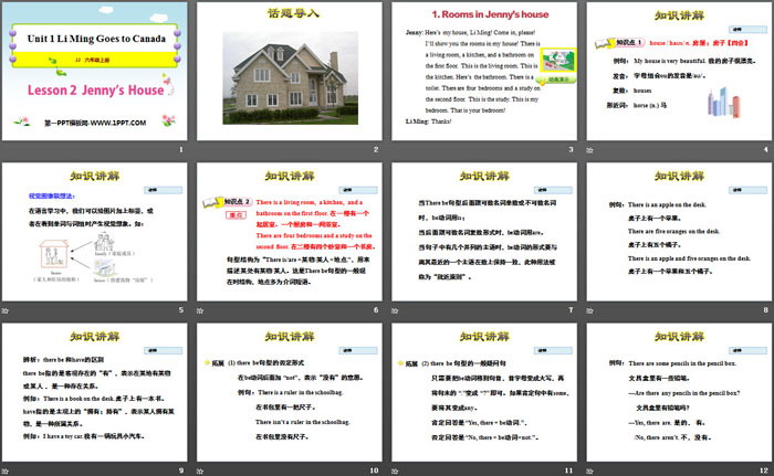 图片[2]-《Jenny’s House》Li Ming Goes to Canada PPT教学课件-第一PPT