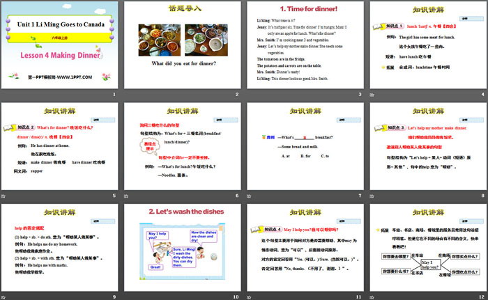 图片[2]-《Making Dinner》Li Ming Goes to Canada PPT教学课件-第一PPT