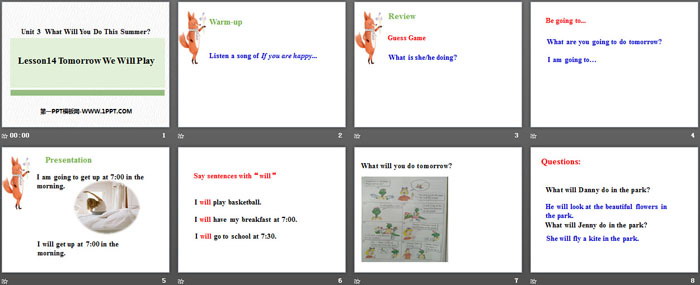 图片[2]-《Tomorrow We Will Play》What Will You Do This Summer? PPT-第一PPT