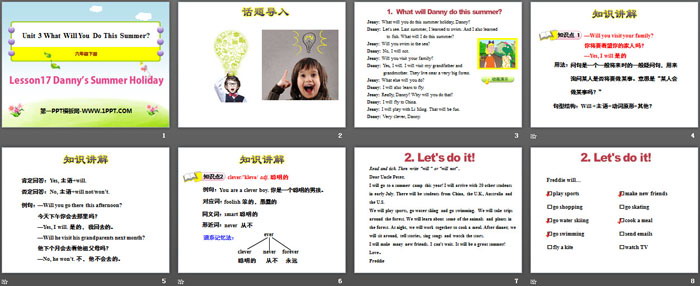 图片[2]-《Danny’s Summer Holiday》What Will You Do This Summer? PPT课件-第一PPT