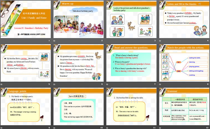 图片[2]-《Grandma’s Birthday Party》Family and Home PPT-第一PPT