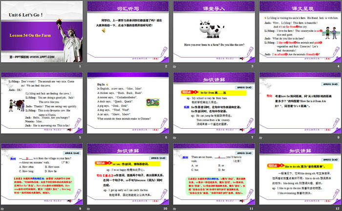 图片[2]-《On the Farm》Let’s Go! PPT下载-第一PPT