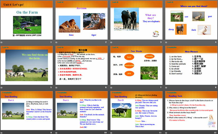 图片[2]-《On the Farm》Let’s Go! PPT课件下载-第一PPT