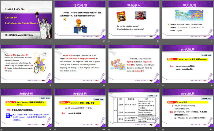 图片[2]-《Let’s Go to the Movie Theatre!》Let’s Go! PPT教学课件-第一PPT