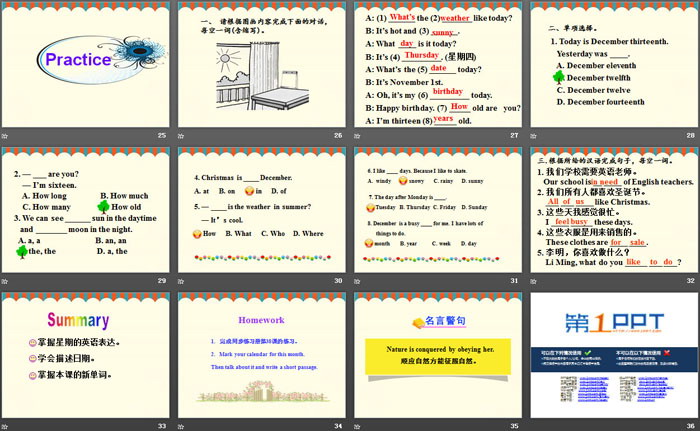 图片[4]-《Nick’s Busy Month》Days and Months PPT-第一PPT