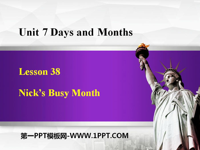 图片[1]-《Nick’s Busy Month》Days and Months PPT课件下载-第一PPT