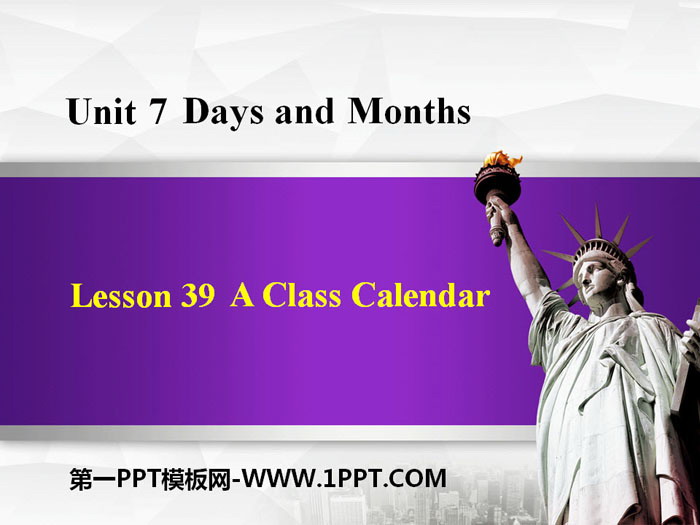 图片[1]-《A Class Calendar》Days and Months PPT课件下载-第一PPT
