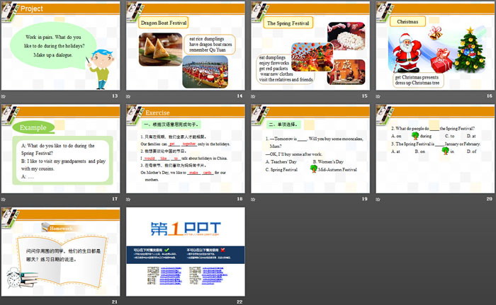 图片[3]-《Holidays》Days and Months PPT-第一PPT