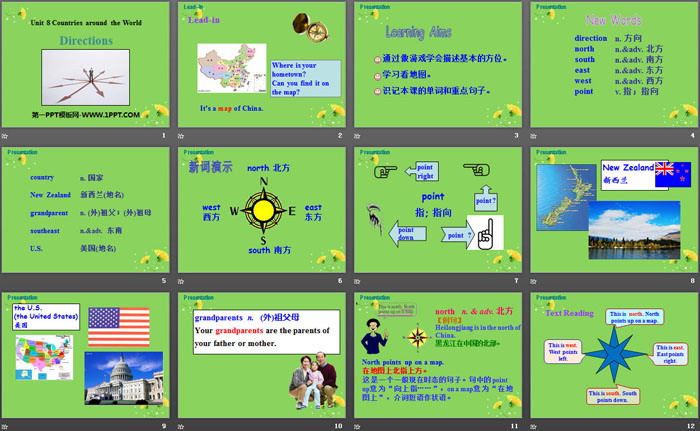 图片[2]-《Directions》Countries around the World PPT免费课件-第一PPT