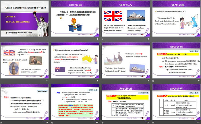图片[2]-《The U.K.and Australia》Countries around the World PPT下载-第一PPT