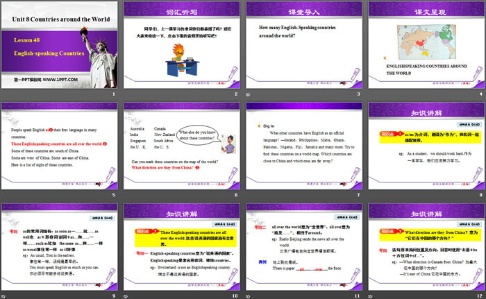 图片[2]-《English-Speaking Countries》Countries around the World PPT下载-第一PPT