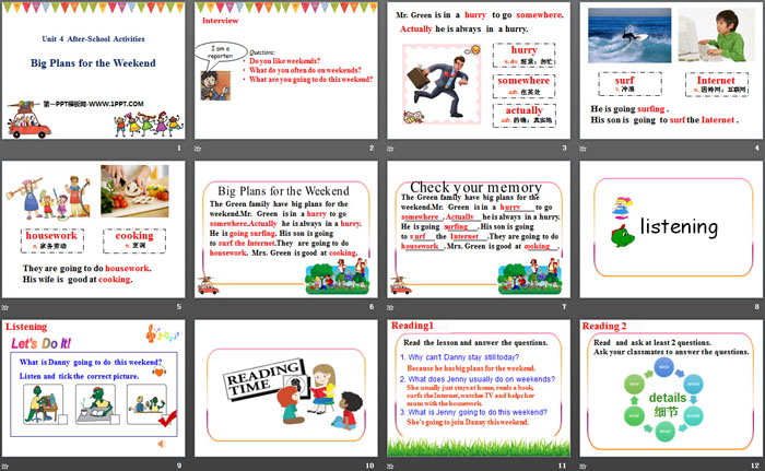 图片[2]-《Big Plans for the Weekend》After-School Activities PPT课件-第一PPT