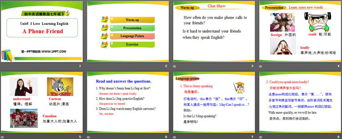 图片[2]-《A Phone Friend》I Love Learning English PPT课件-第一PPT