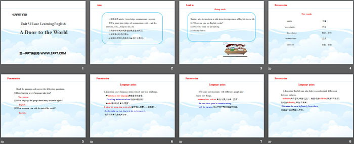 图片[2]-《A Door to the World》I Love Learning English PPT下载-第一PPT