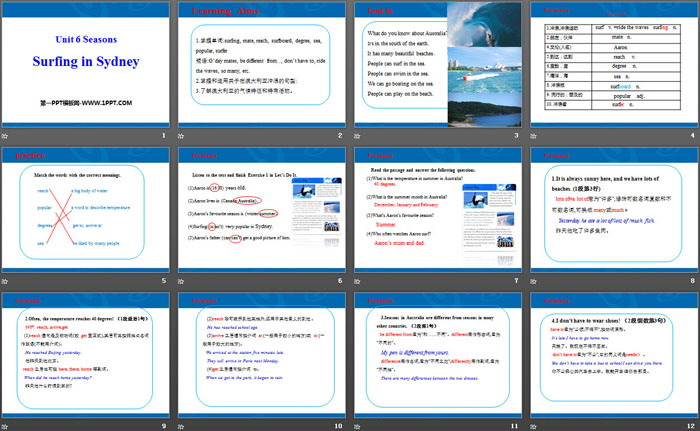 图片[2]-《Surfing in Sydney》Seasons PPT-第一PPT