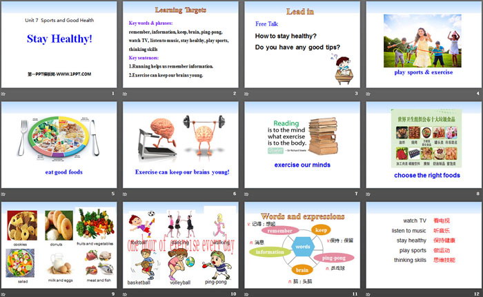 图片[2]-《Stay Healthy!》Sports and Good Health PPT课件下载-第一PPT