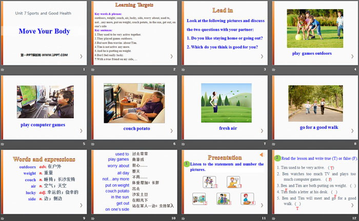 图片[2]-《Move Your Body》Sports and Good Health PPT教学课件-第一PPT