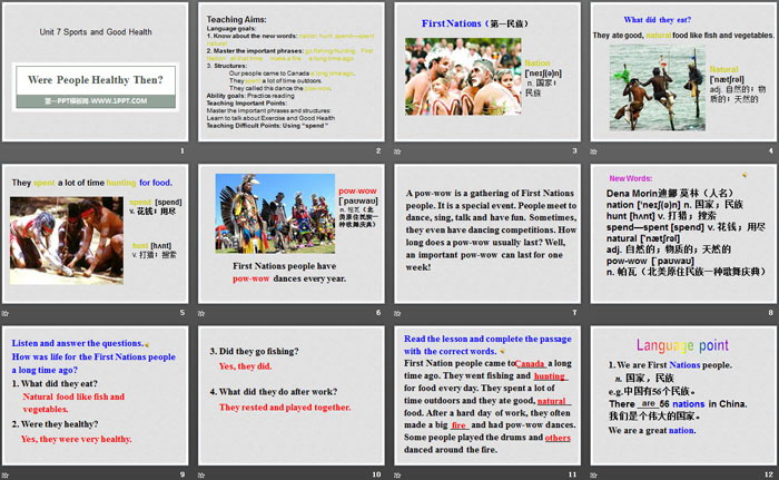 图片[2]-《Were People Healthy Then?》Sports and Good Health PPT-第一PPT