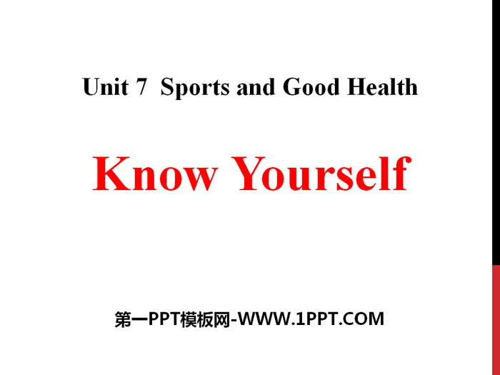 图片[1]-《Know Yourself》Sports and Good Health PPT-第一PPT