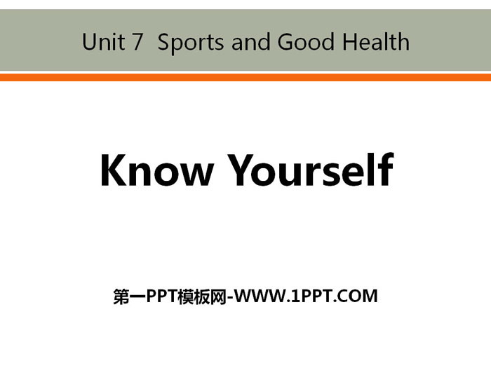 图片[1]-《Know Yourself》Sports and Good Health PPT下载-第一PPT