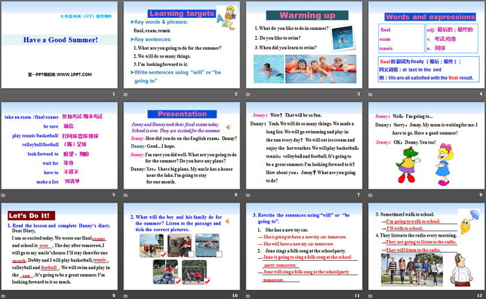 图片[2]-《Have a Good Summer!》Summer Holiday Is Coming! PPT下载-第一PPT