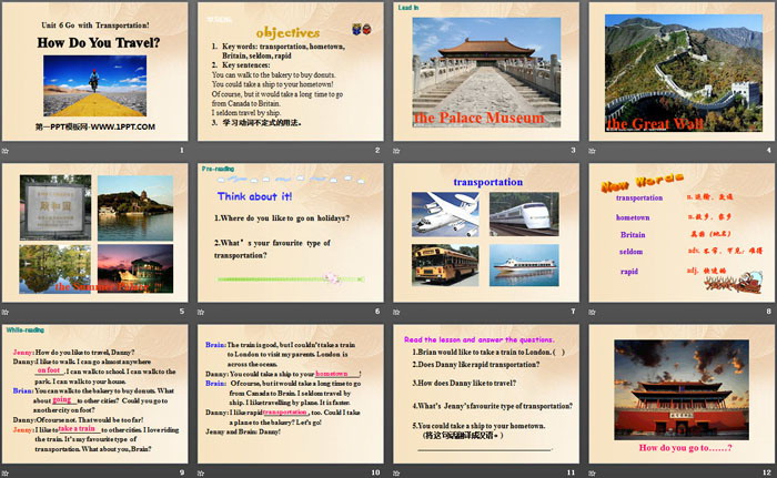 图片[2]-《How Do You Travel?》Go with Transportation! PPT课件-第一PPT