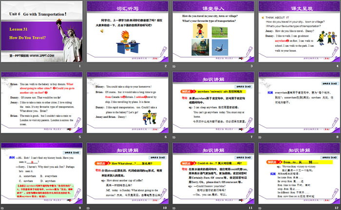 图片[2]-《How Do You Travel?》Go with Transportation! PPT教学课件-第一PPT