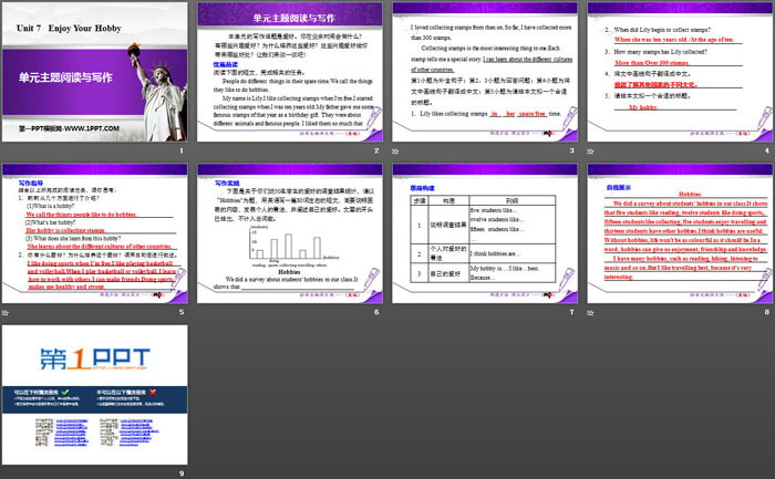 图片[2]-《单元主题阅读与写作》Enjoy Your Hobby PPT-第一PPT