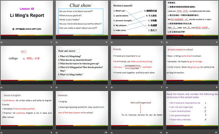 图片[2]-《Li Ming’s Report!》Celebrating Me! PPT下载-第一PPT