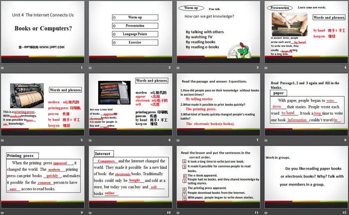 图片[2]-《Books or Computers?》The Internet Connects Us PPT课件-第一PPT