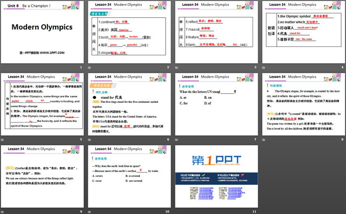 图片[2]-《Modern Olympics》Be a Champion! PPT教学课件-第一PPT