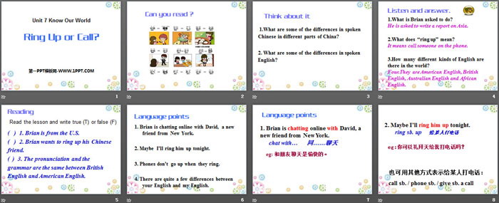 图片[2]-《Ring Up or Call?》Know Our World PPT下载-第一PPT
