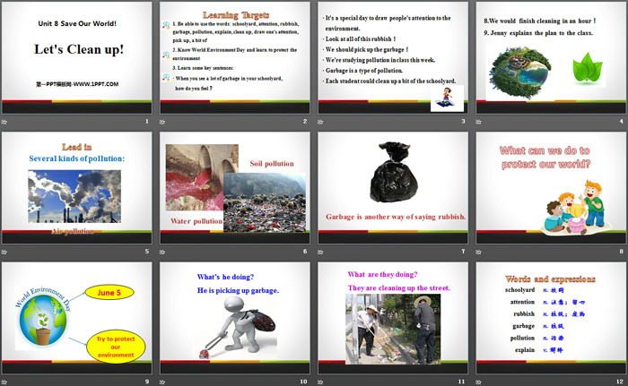 图片[2]-《Let’s Clean Up!》Save Our World! PPT教学课件-第一PPT