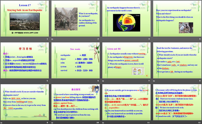 图片[2]-《Staying Safe in an Earthquake》Safety PPT-第一PPT
