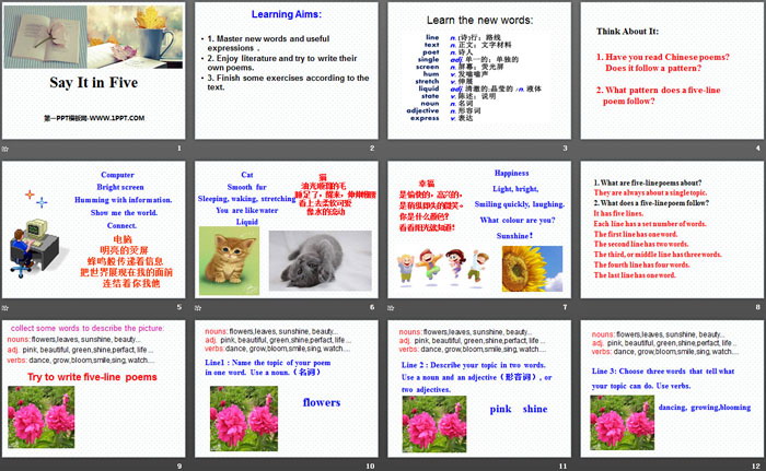 图片[2]-《Say It in Five》Stories and Poems PPT-第一PPT