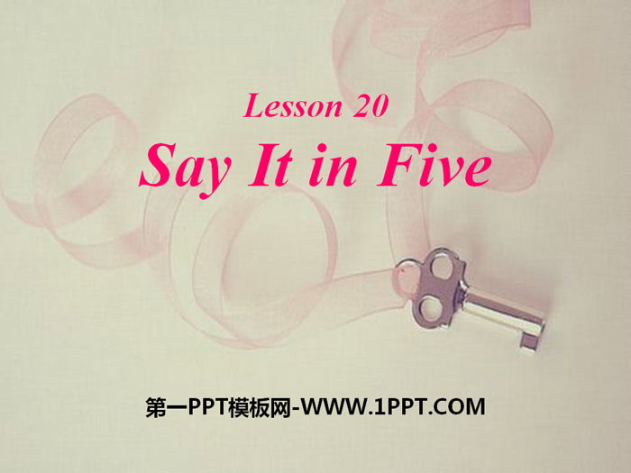 图片[1]-《Say It in Five》Stories and Poems PPT课件下载-第一PPT