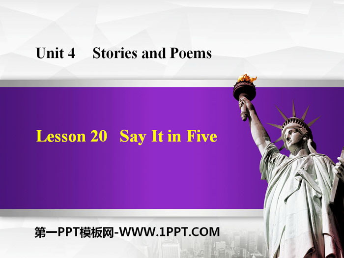 图片[1]-《Say It in Five》Stories and Poems PPT免费下载-第一PPT