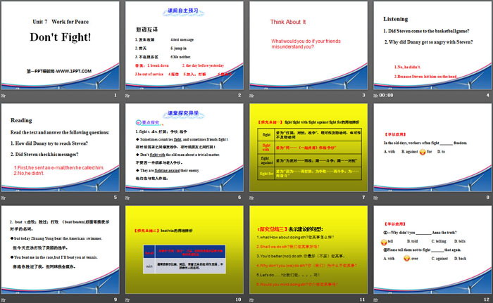 图片[2]-《Don’t Fight!》Work for Peace PPT-第一PPT