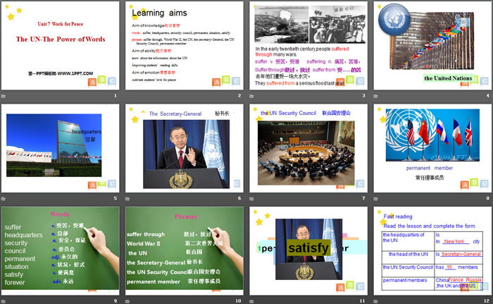 图片[2]-《The UN-The Power of Words》Work for Peace PPT-第一PPT