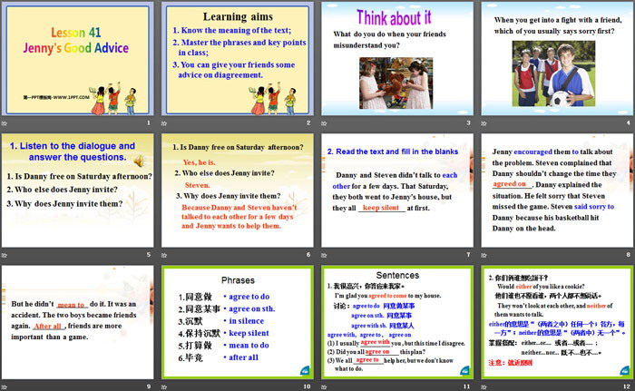 图片[2]-《Jenny’s Good Advice》Work for Peace PPT-第一PPT