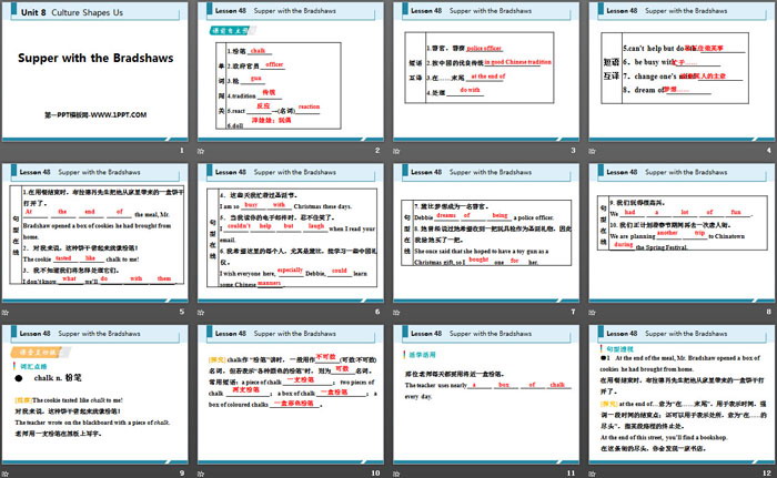 图片[2]-《Supper with the Bradshaws》Culture Shapes Us PPT教学课件-第一PPT