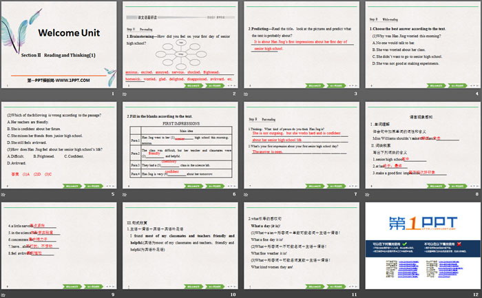 图片[2]-《Welcome Unit》Reading and Thinking PPT-第一PPT
