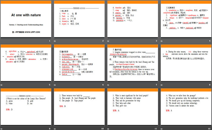 图片[2]-《At one with nature》Section ⅠPPT-第一PPT