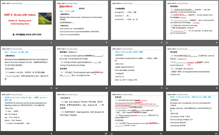 图片[2]-《At one with nature》Section A PPT-第一PPT