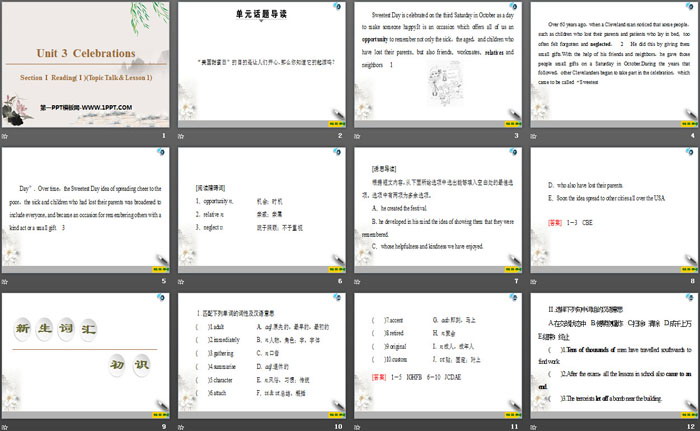 图片[2]-《Celebrations》Section ⅠPPT-第一PPT