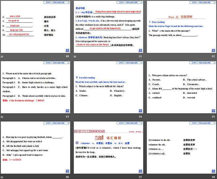 图片[3]-《Teenage Life》Reading and Thinking PPT下载-第一PPT