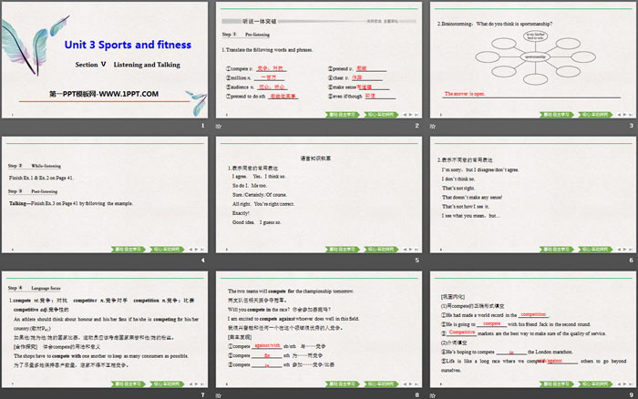 图片[2]-《Sports and Fitness》Listening and Talking PPT课件-第一PPT