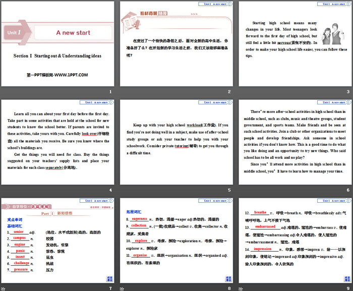 图片[2]-《A new start》Section ⅠPPT下载-第一PPT